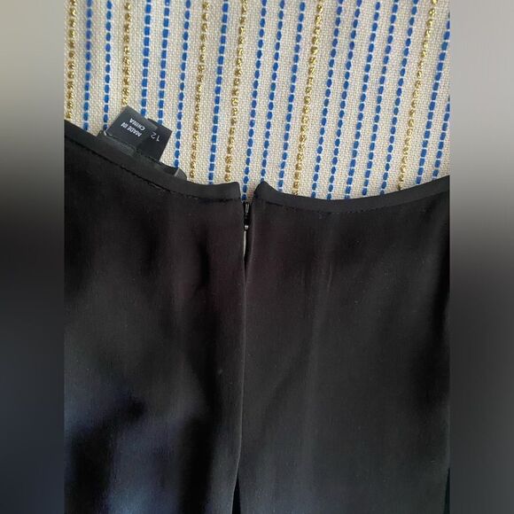 Theory Dress Size 12 100% Silk Black Layered Lined Chiffon Slip Sleeveless - Picture 6 of 10